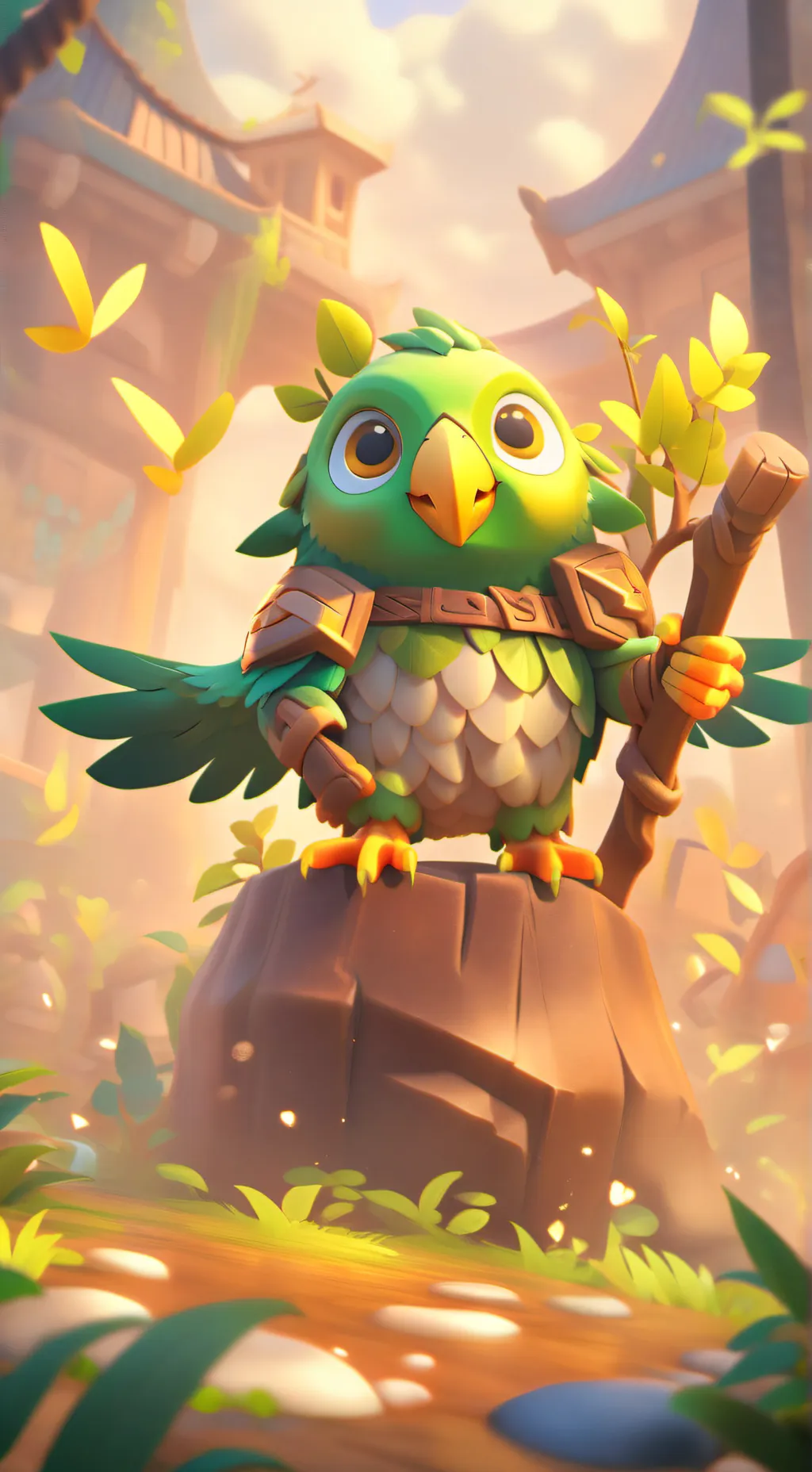 ai character: Duolingo  background