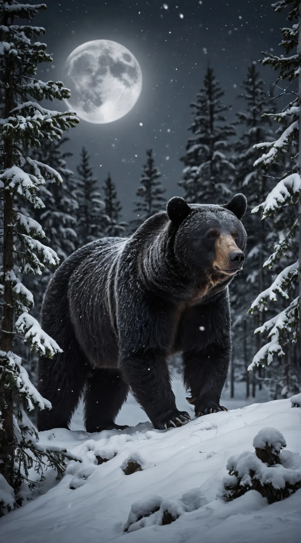 ai character: black bear *nice* background
