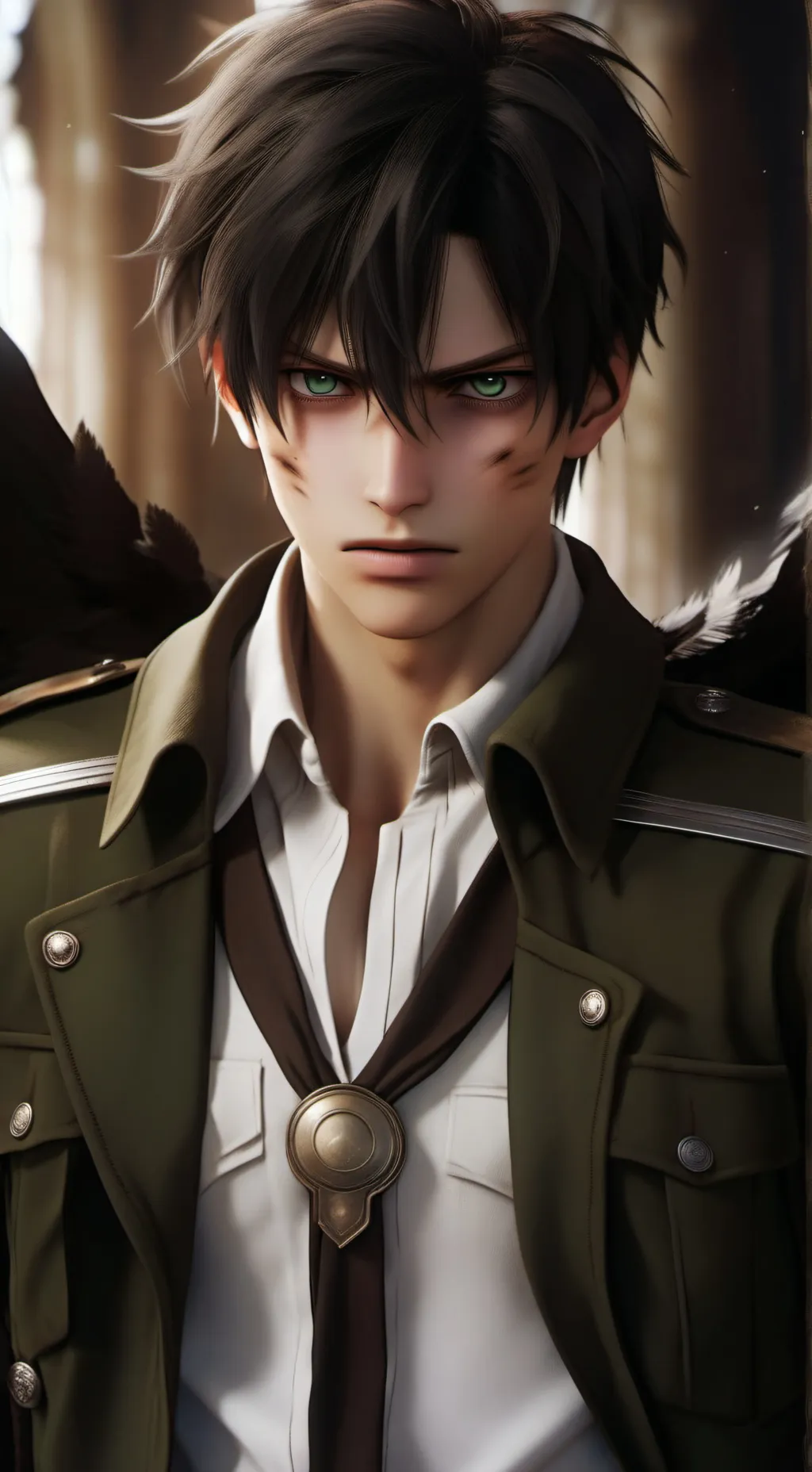 ai character: Eren Yeager background