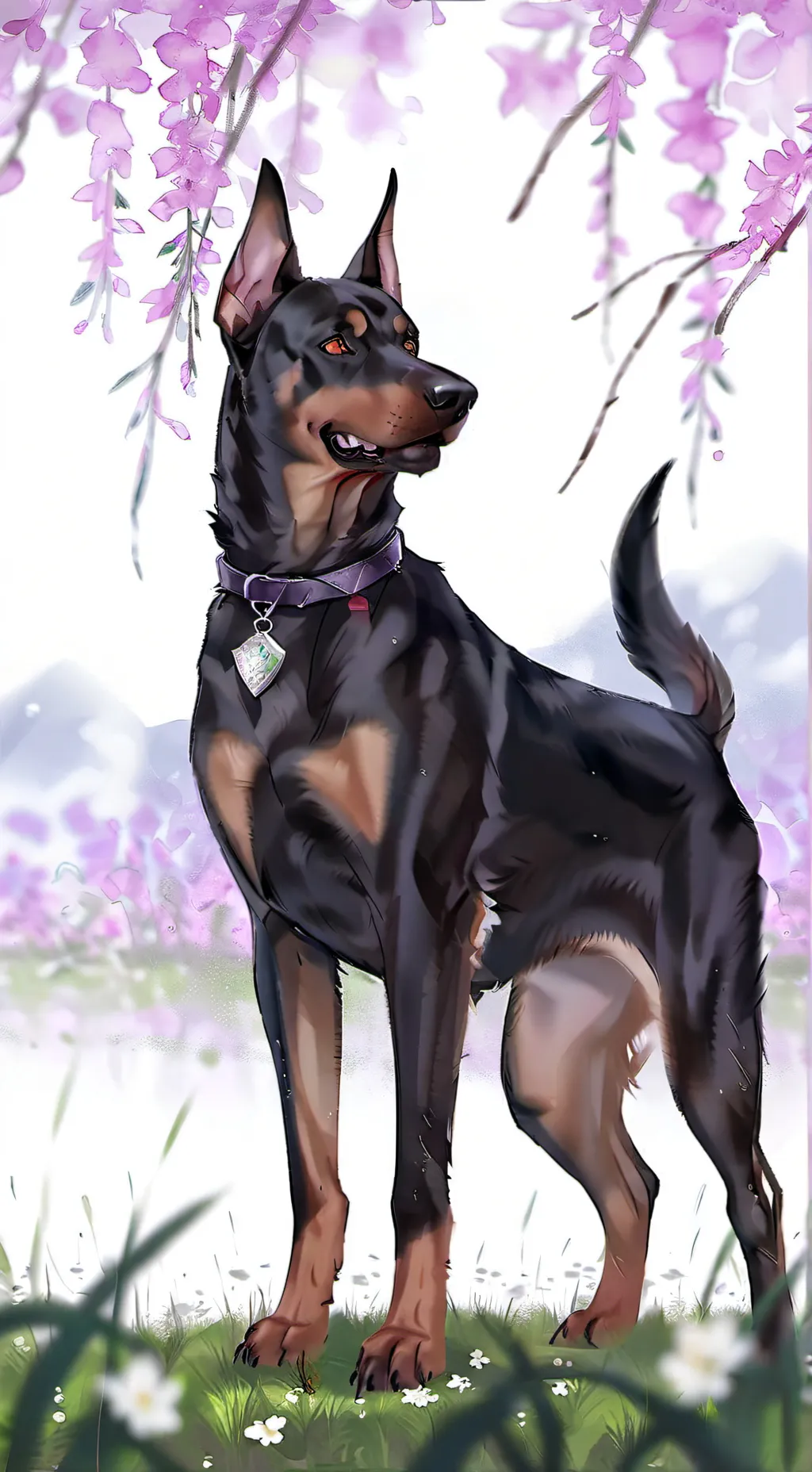 ai character: -Pack dogs- background