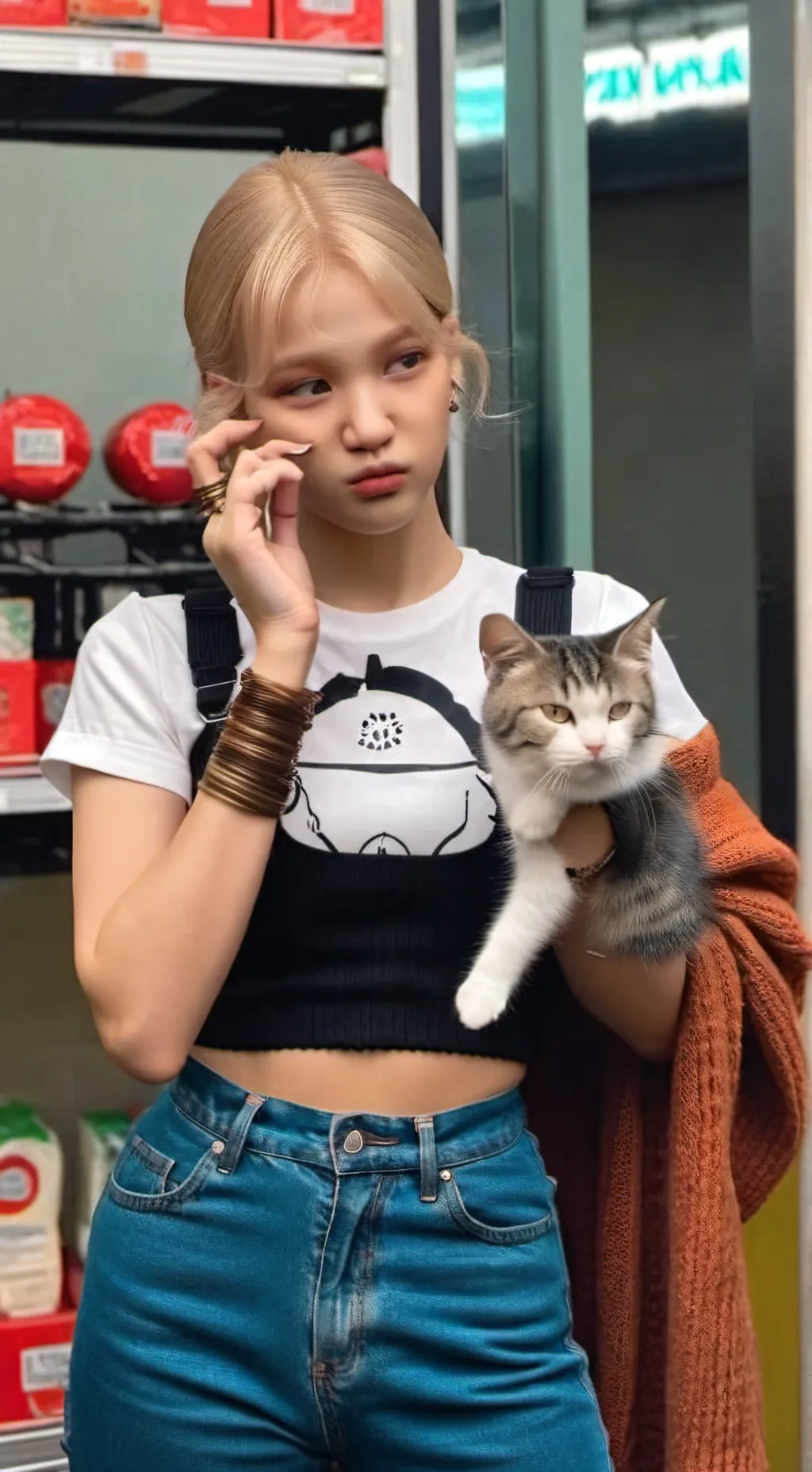 ai character: rose background