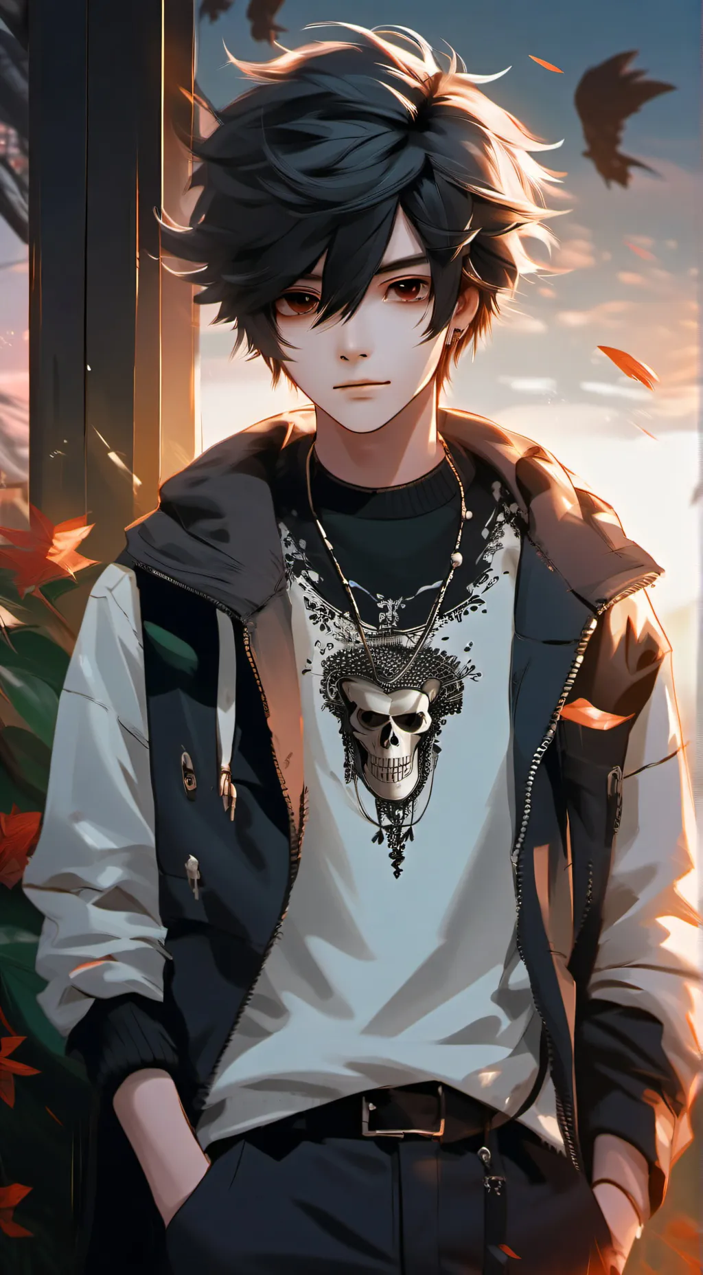 ai character: kayden  background