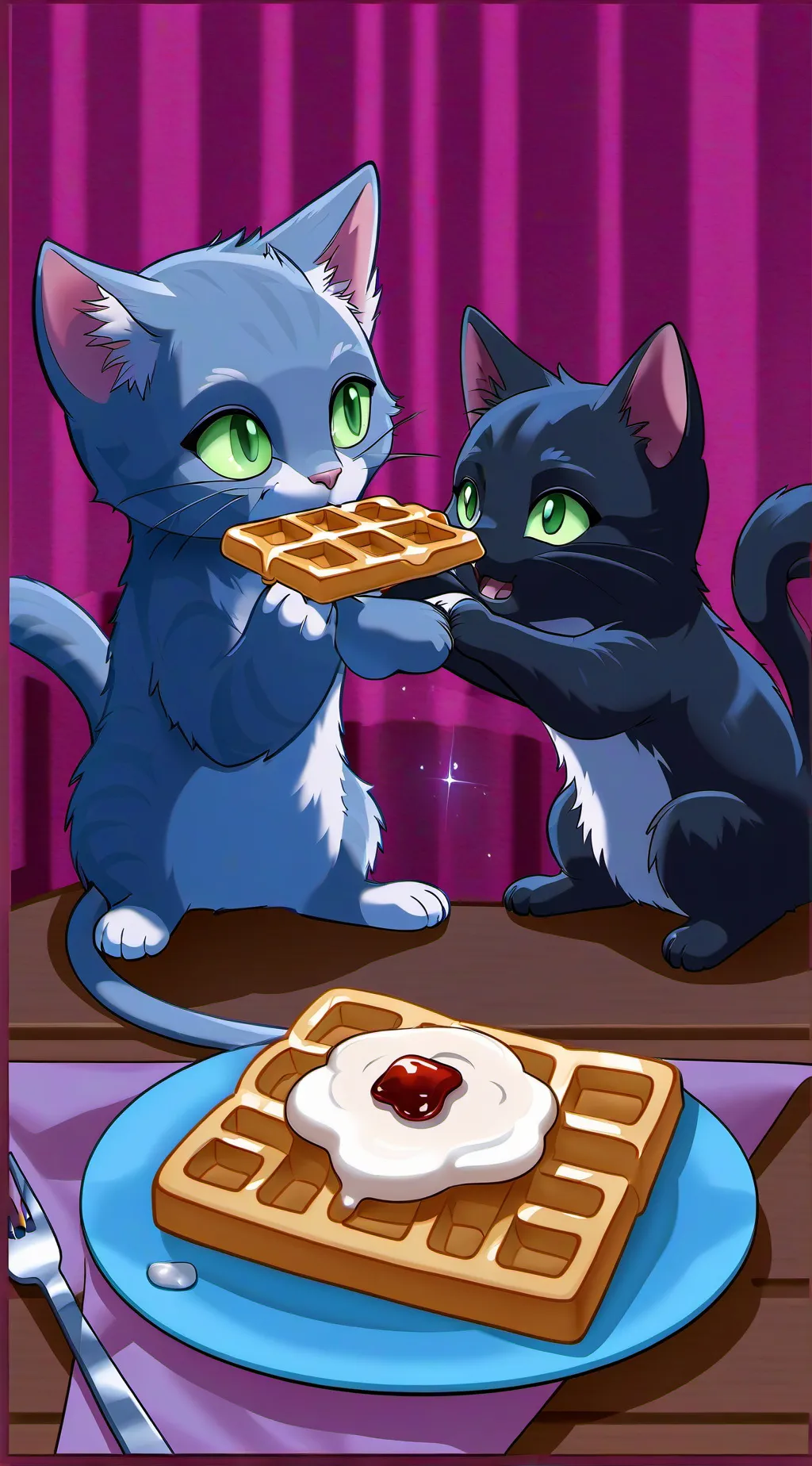 ai character: The waffle cats background