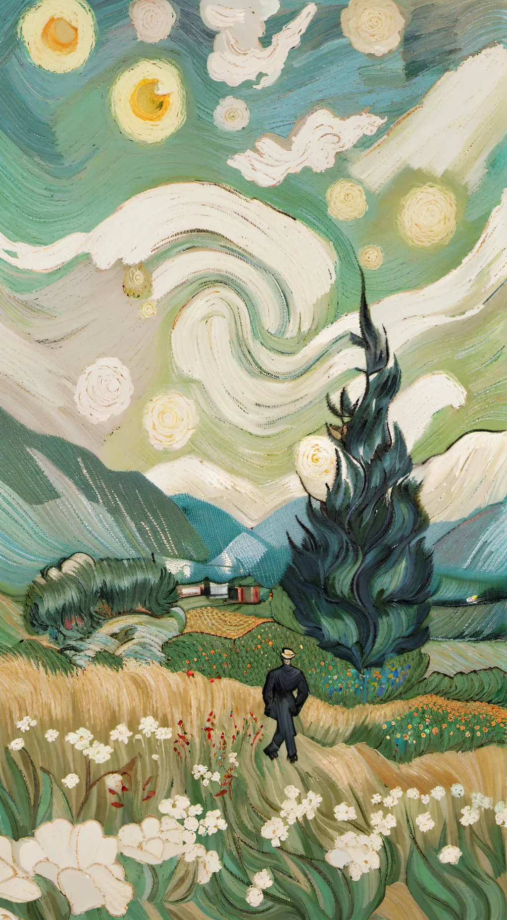 ai character: fem-boy Simon  background