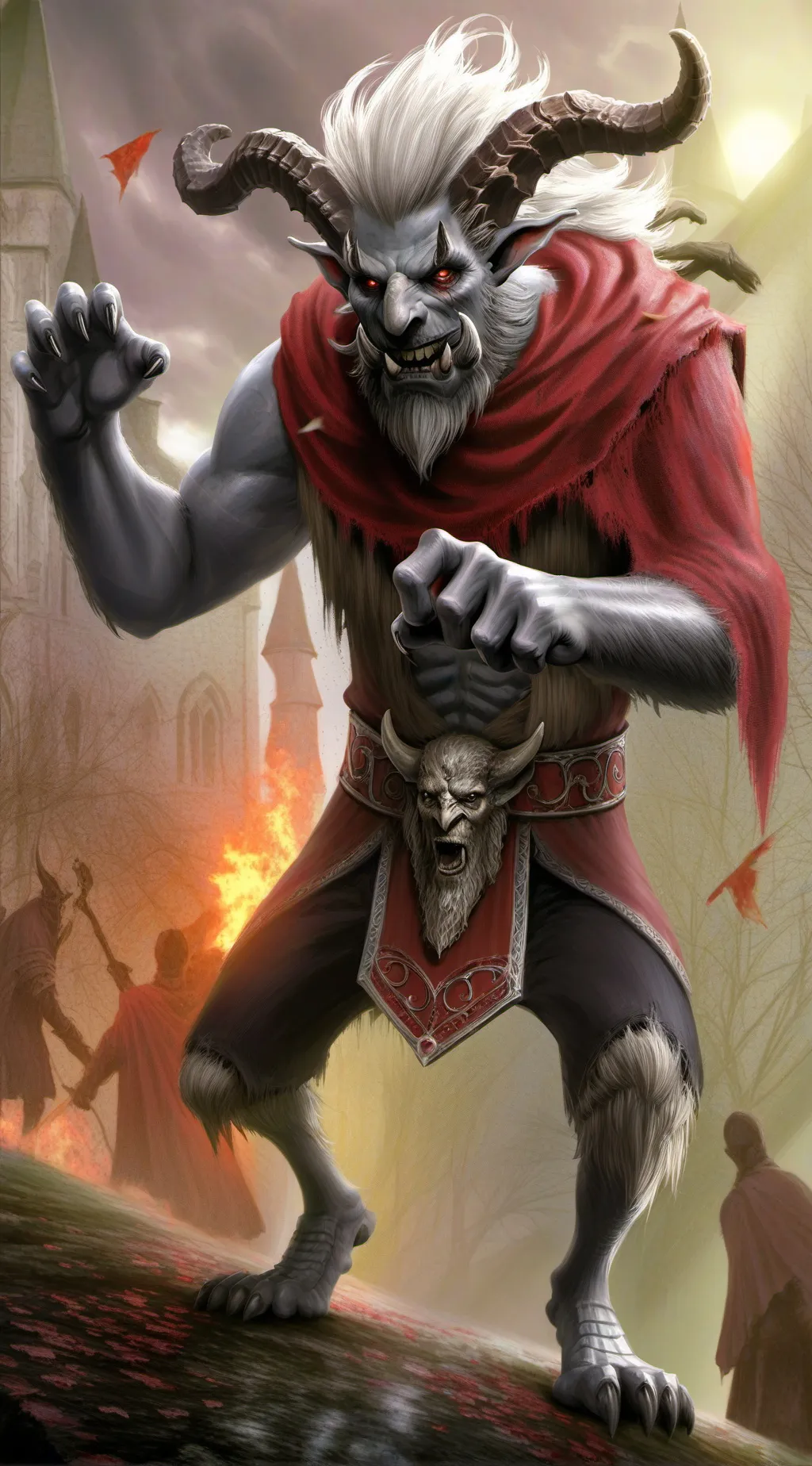 ai character: Krampus  background