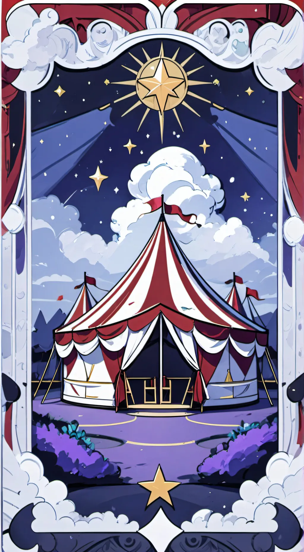 ai character: digital circus background