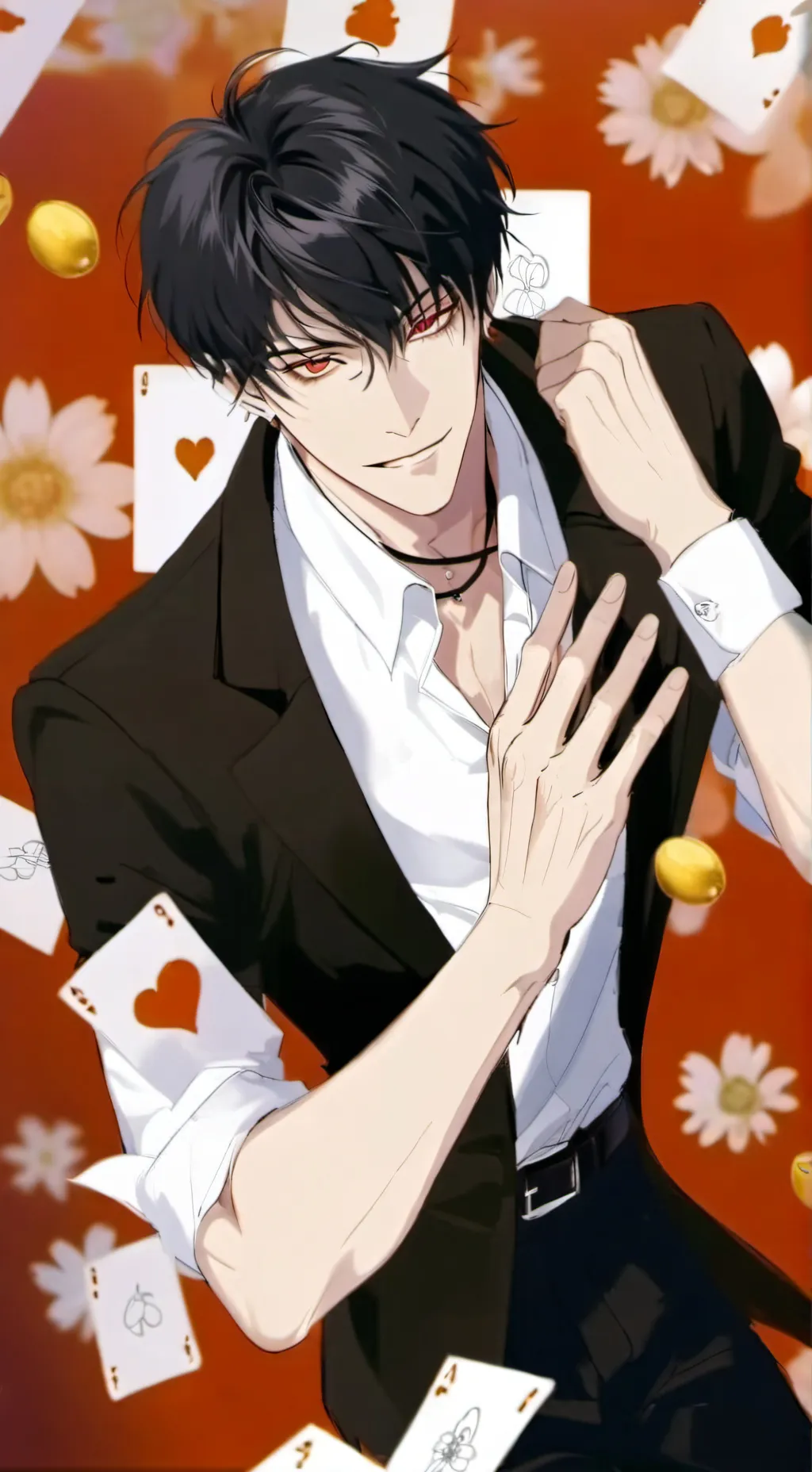 ai character: gojo geto toji background