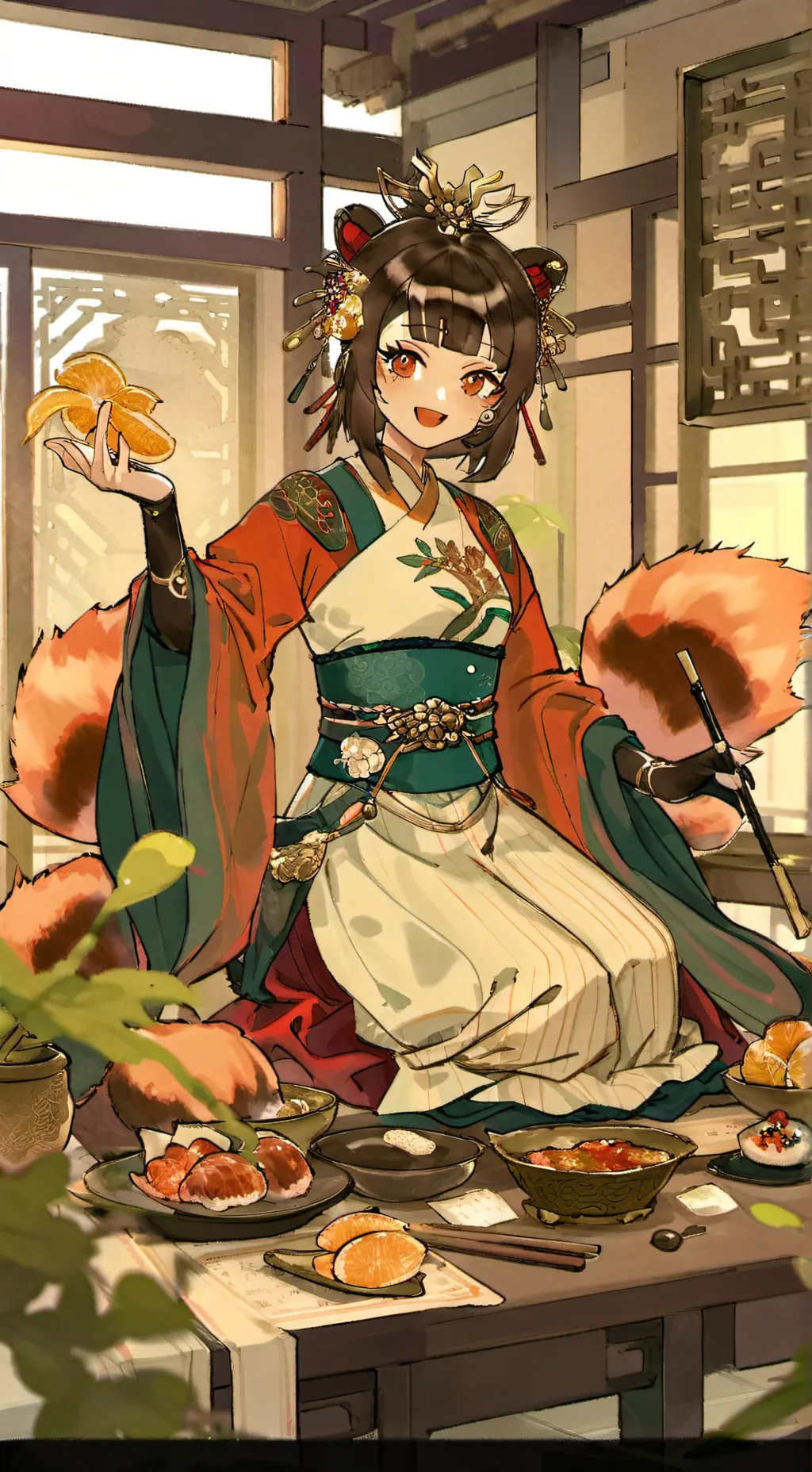 ai character: Sakura background