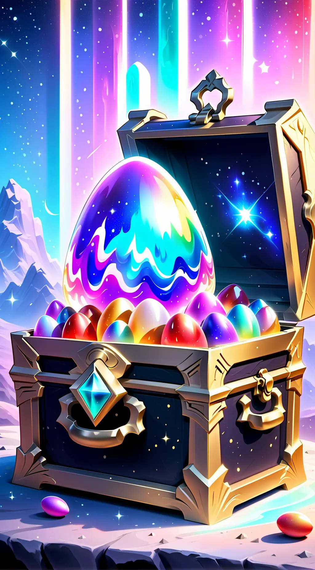 ai character: Magic Eggs Gamble background