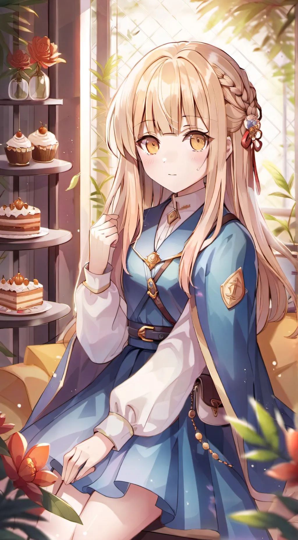 ai character: Shiina mahiru  background