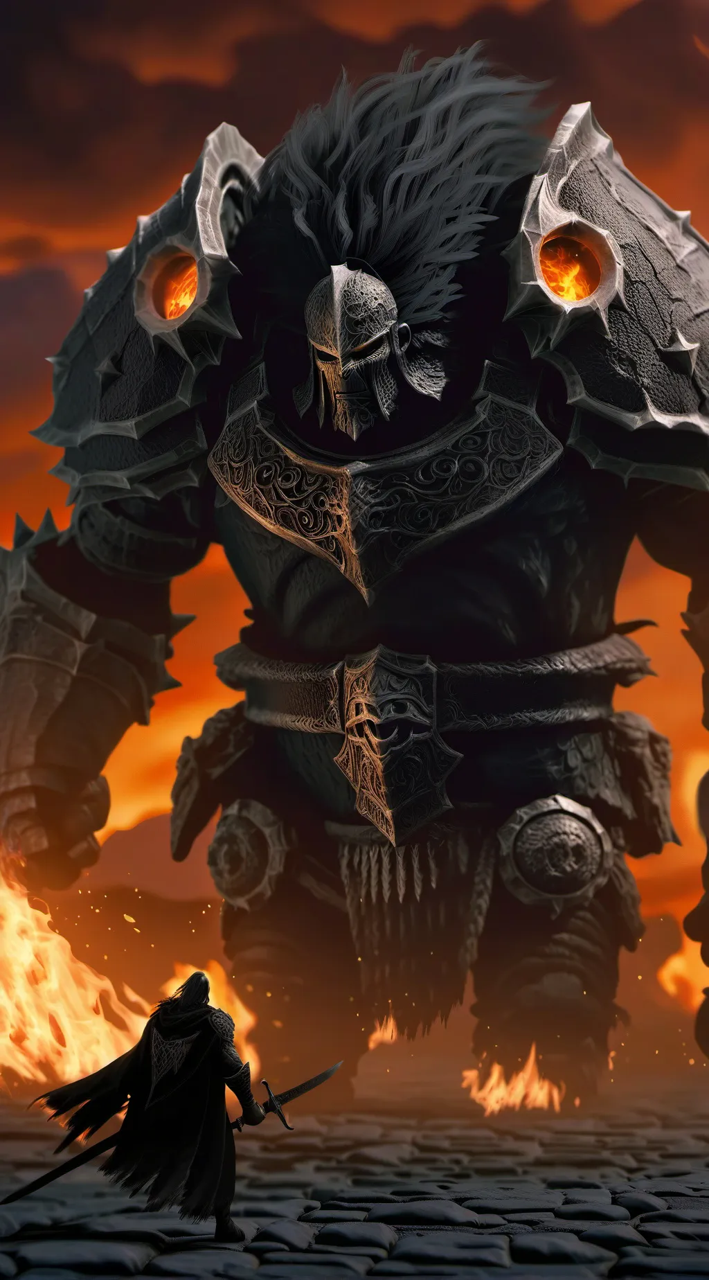 ai character: caballero negro  background