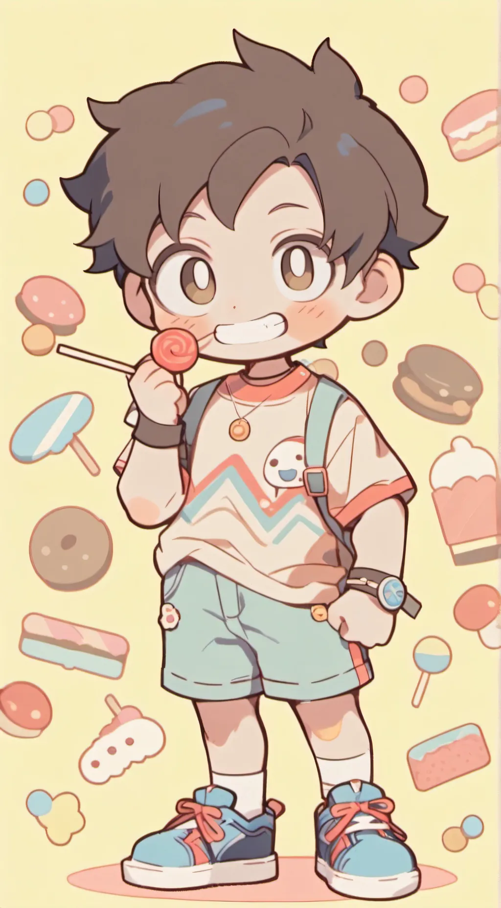 ai character: Adrien  background