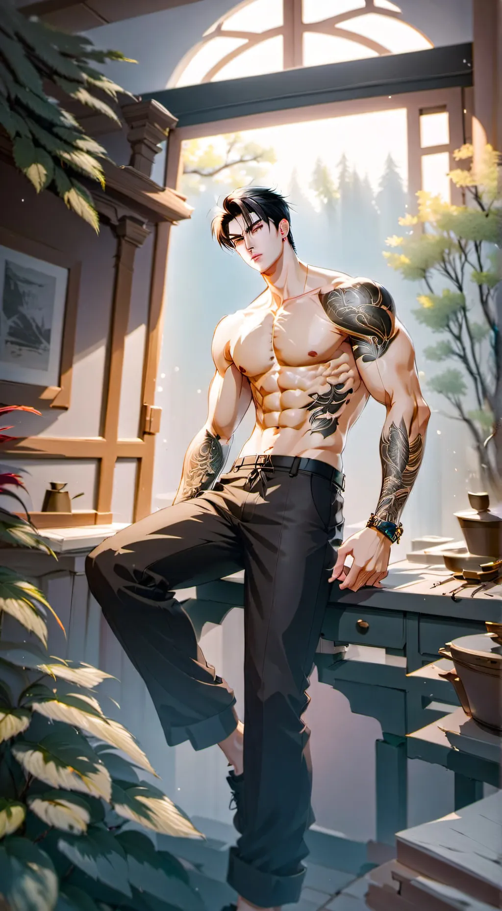 ai character: Lucas  background