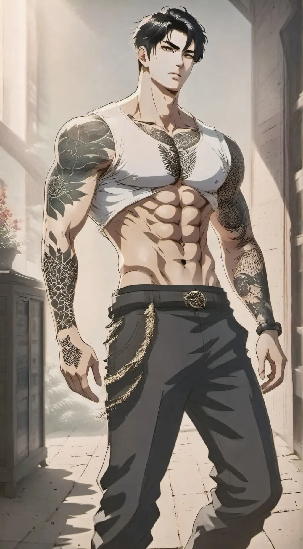 ai character: Sebastián  background