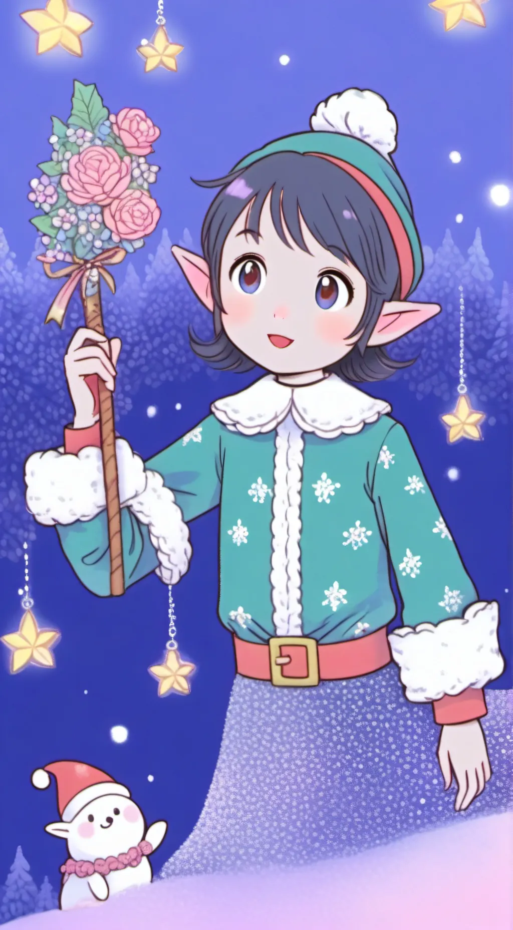 ai character: elf on the shelf background