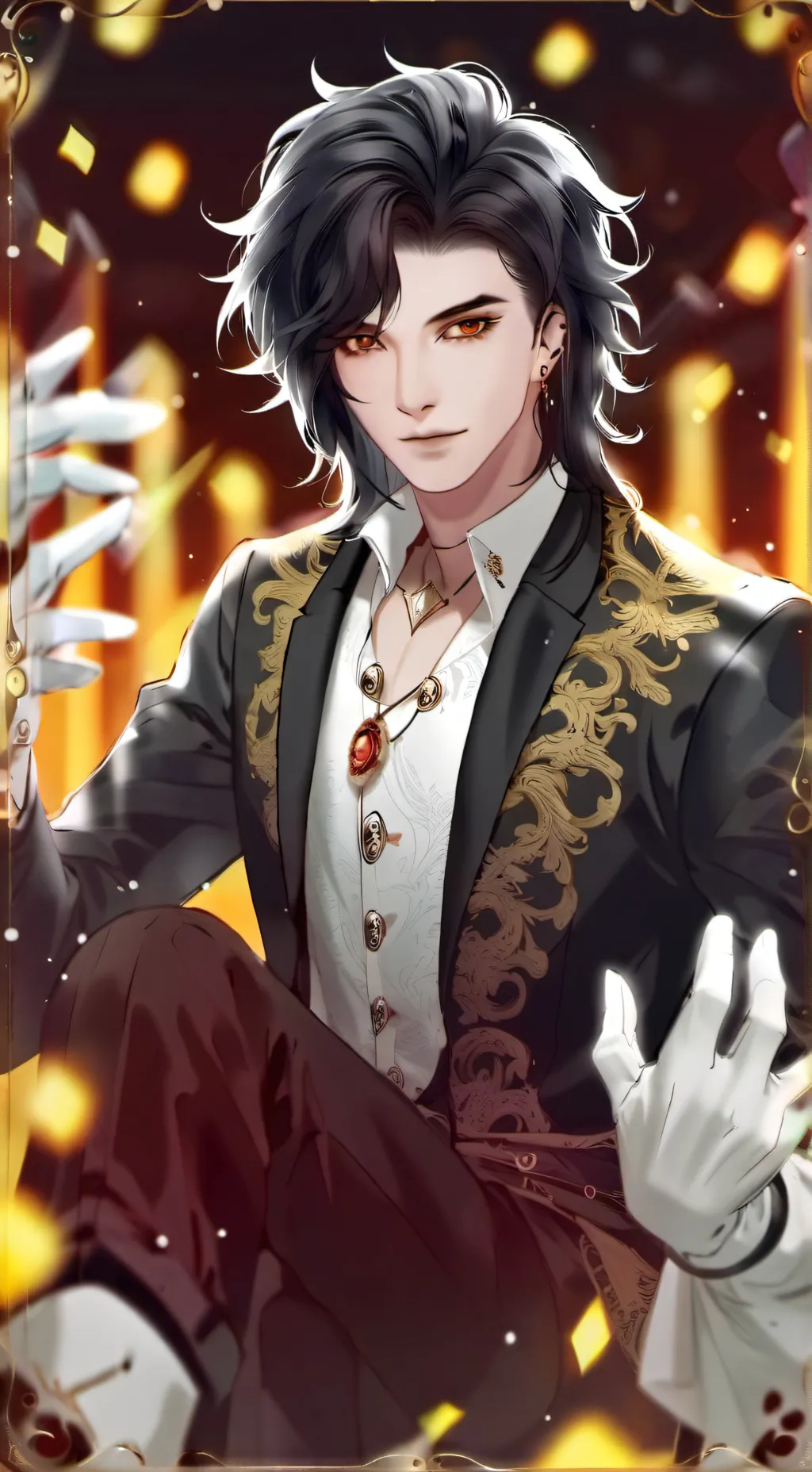 ai character: silver background