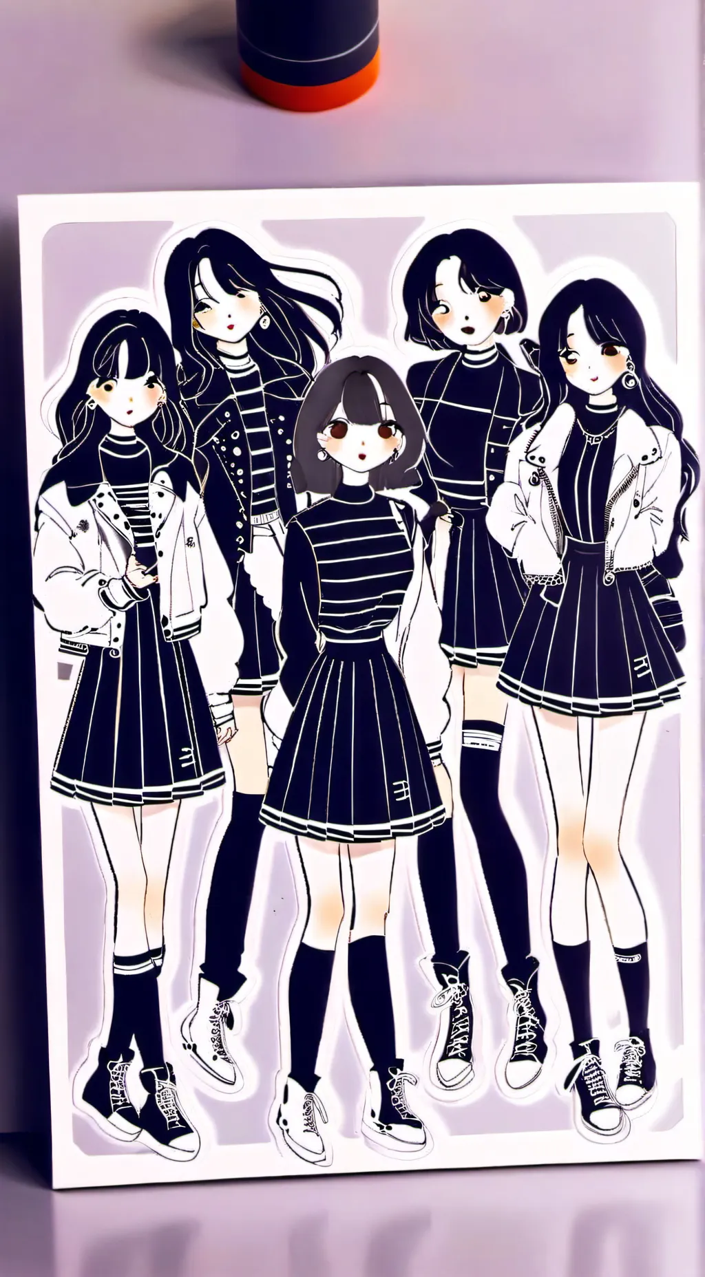 ai character: BornPink background