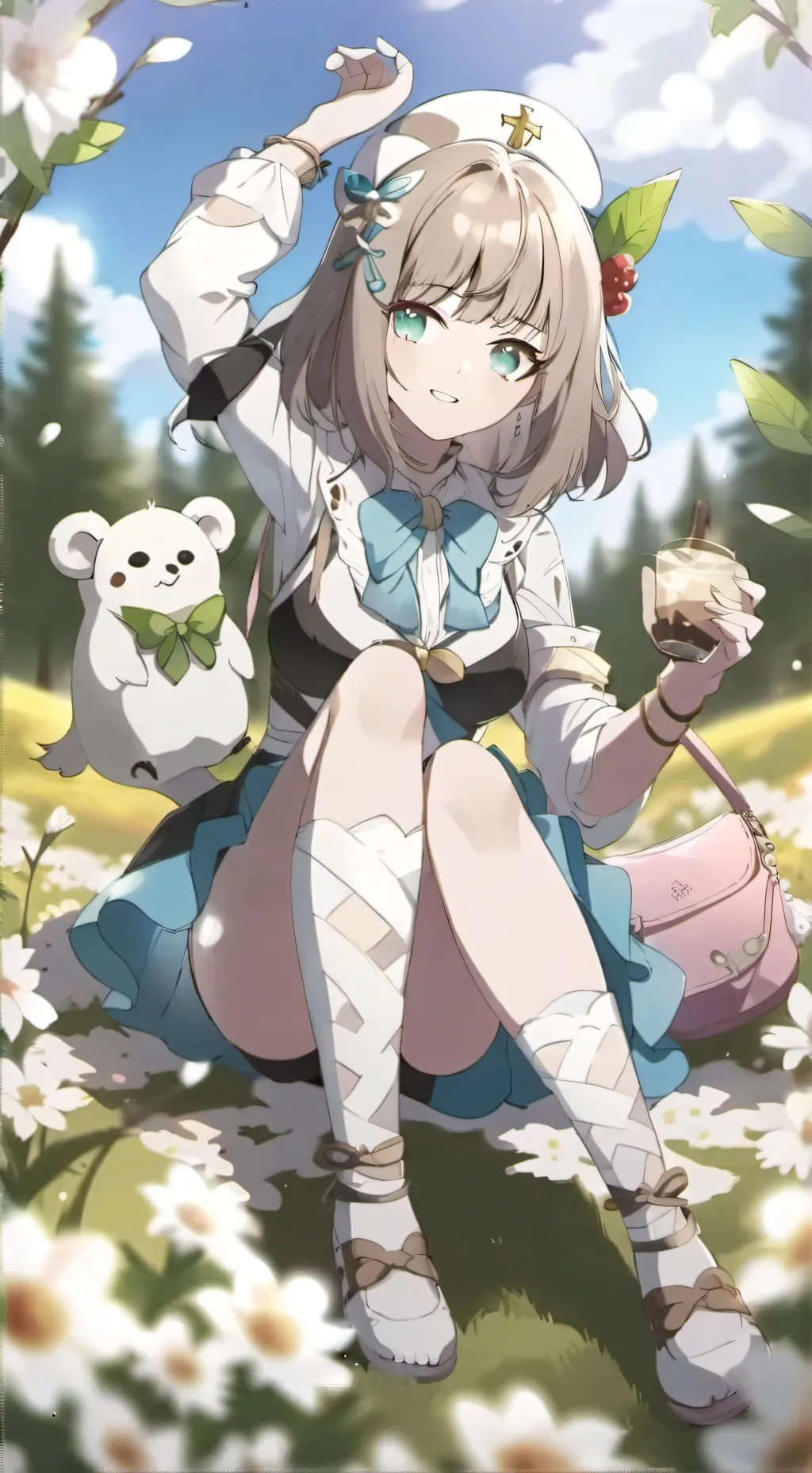 ai character: Cute girl background