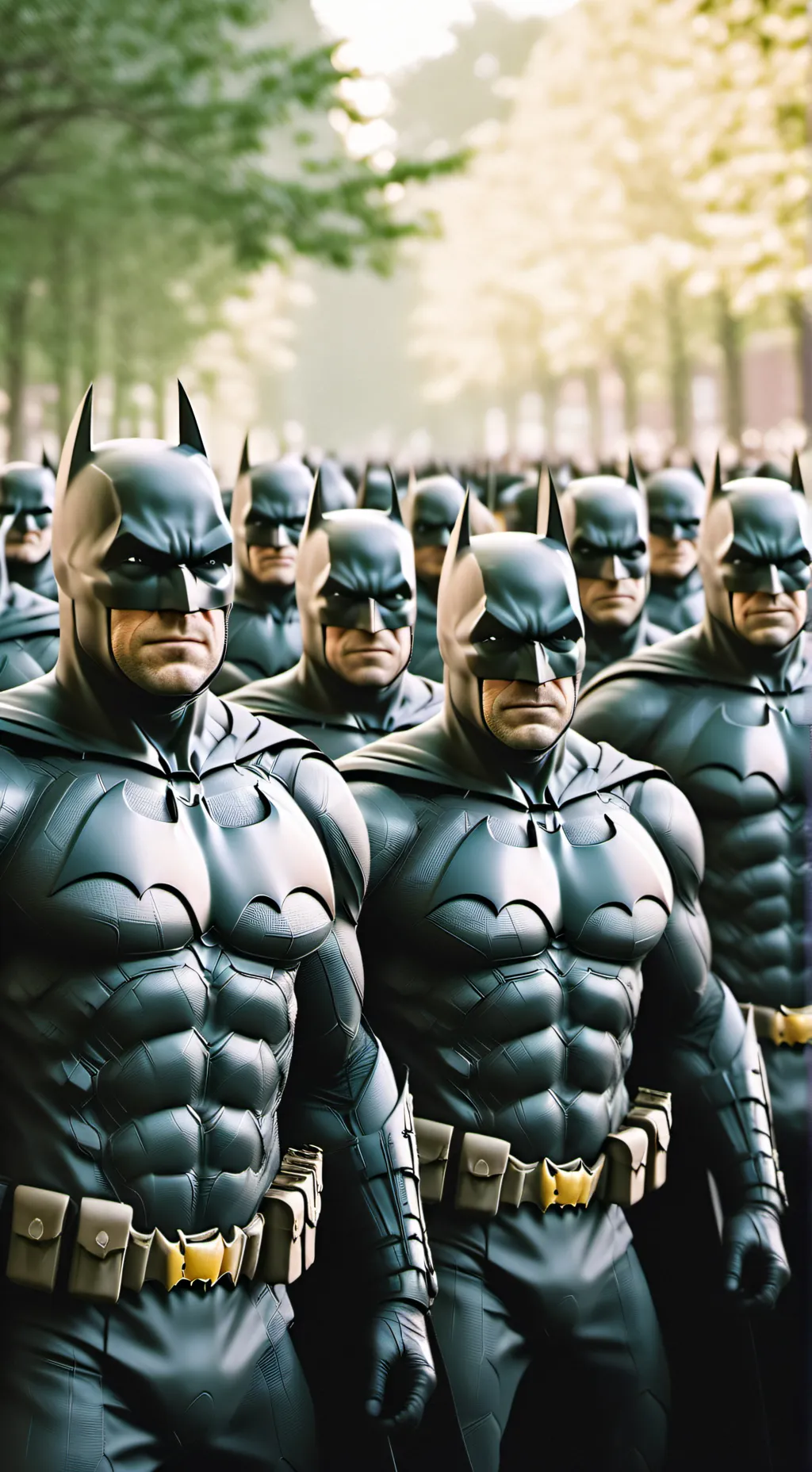 ai character: Batman army background