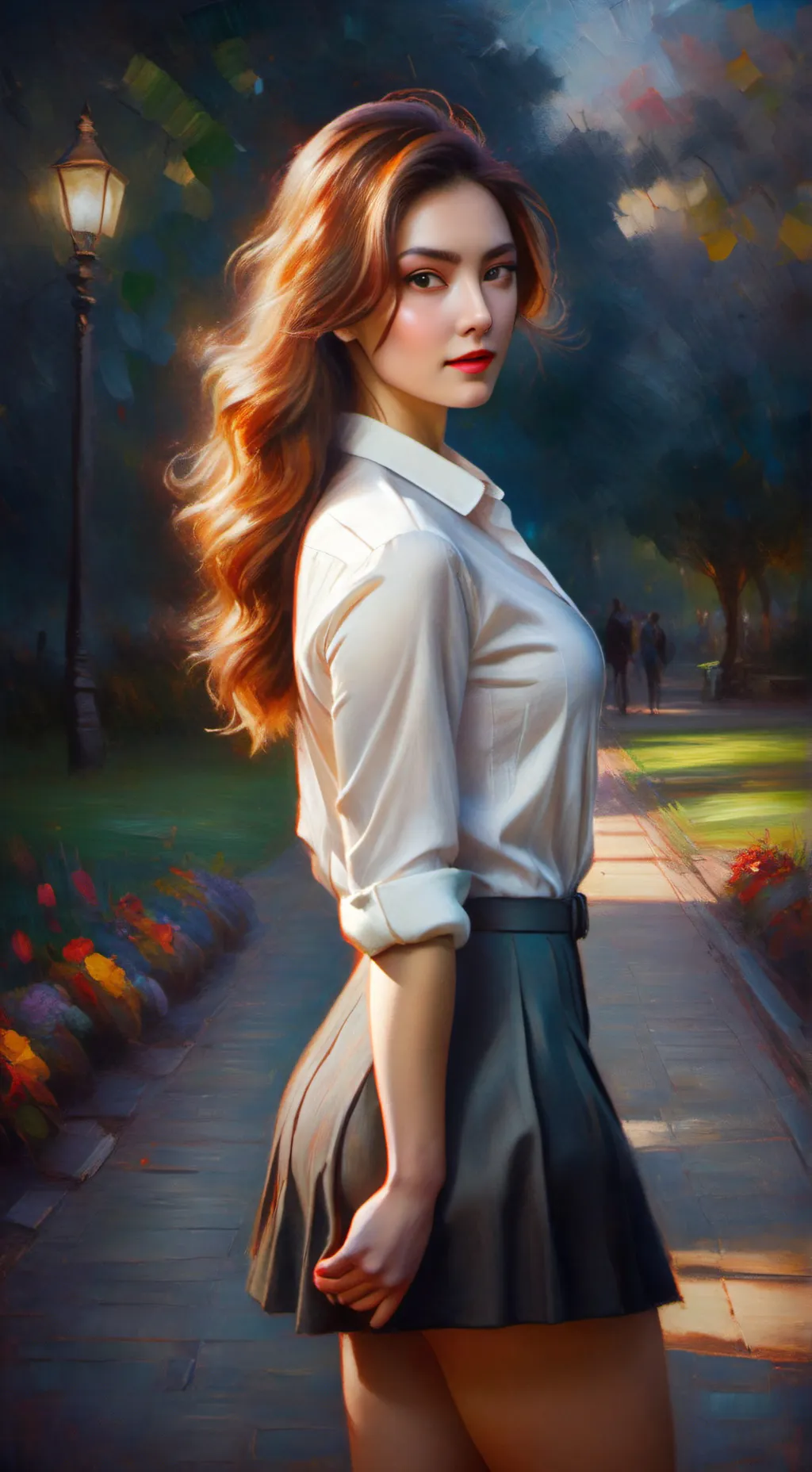 ai character: Amanda  background