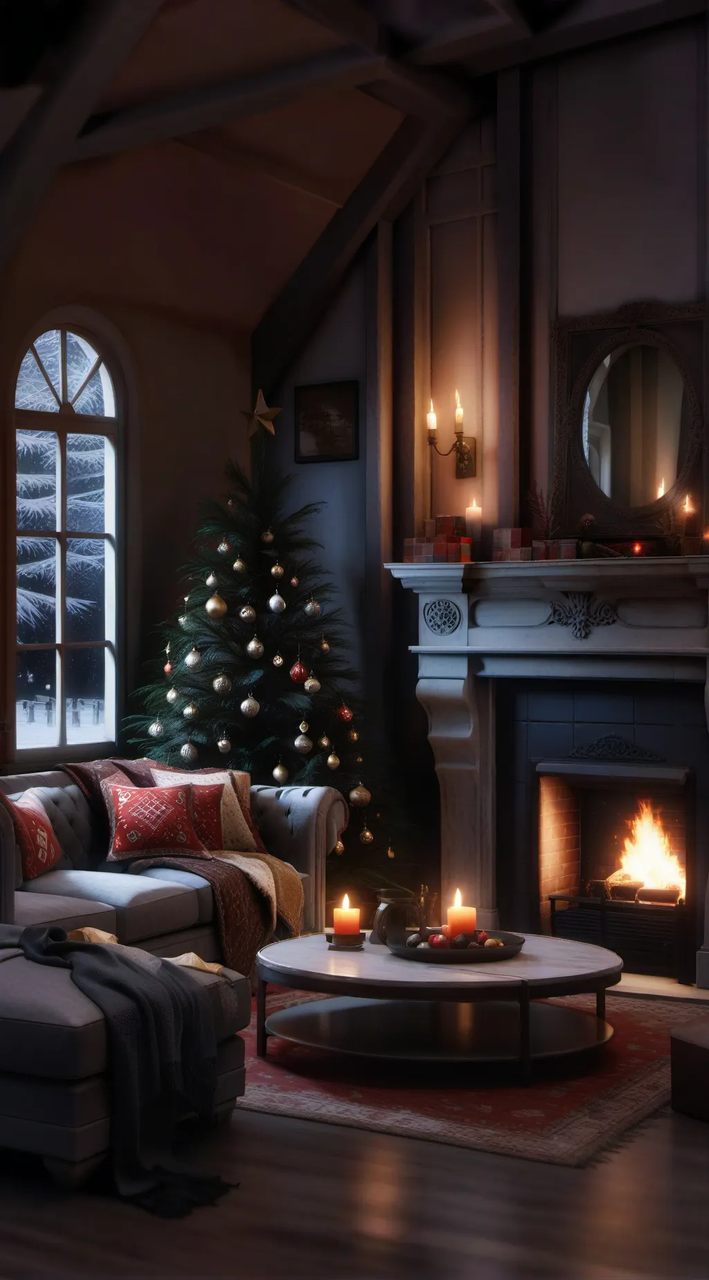 ai character: MHA- Christmas RP background