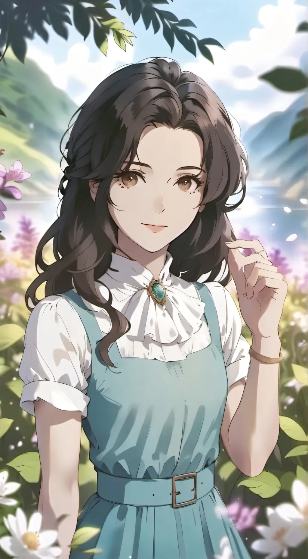 ai character: Sara lewton  background