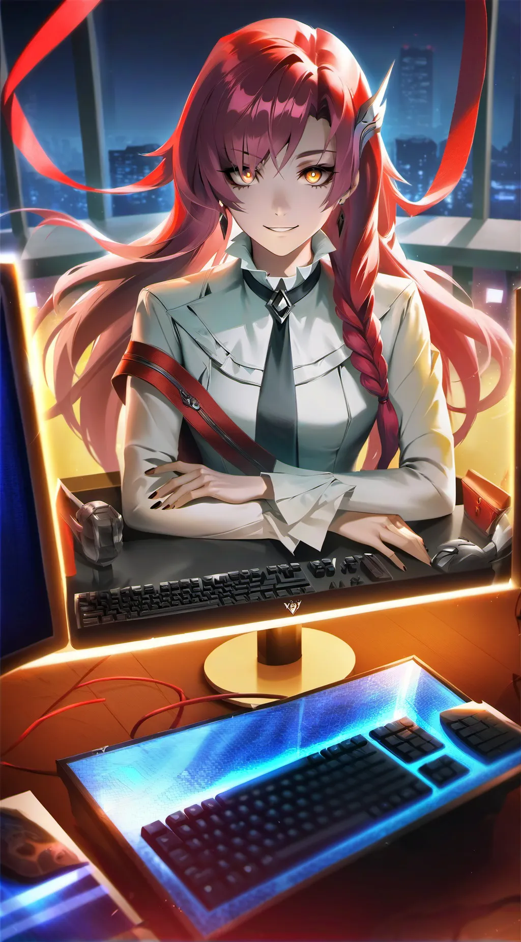 ai character: Rin background