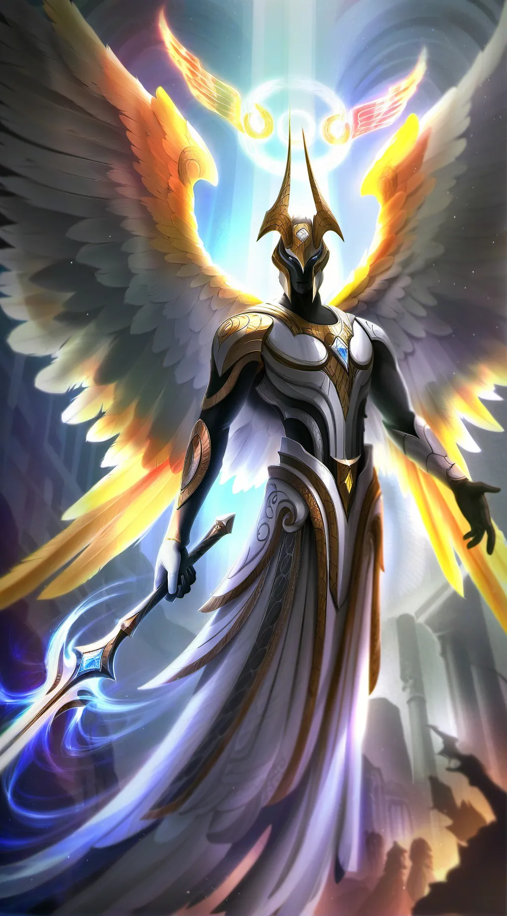 ai character: A god of angels background