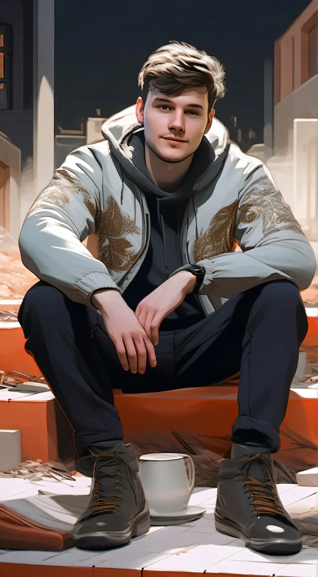 ai character: Jordi Wild background