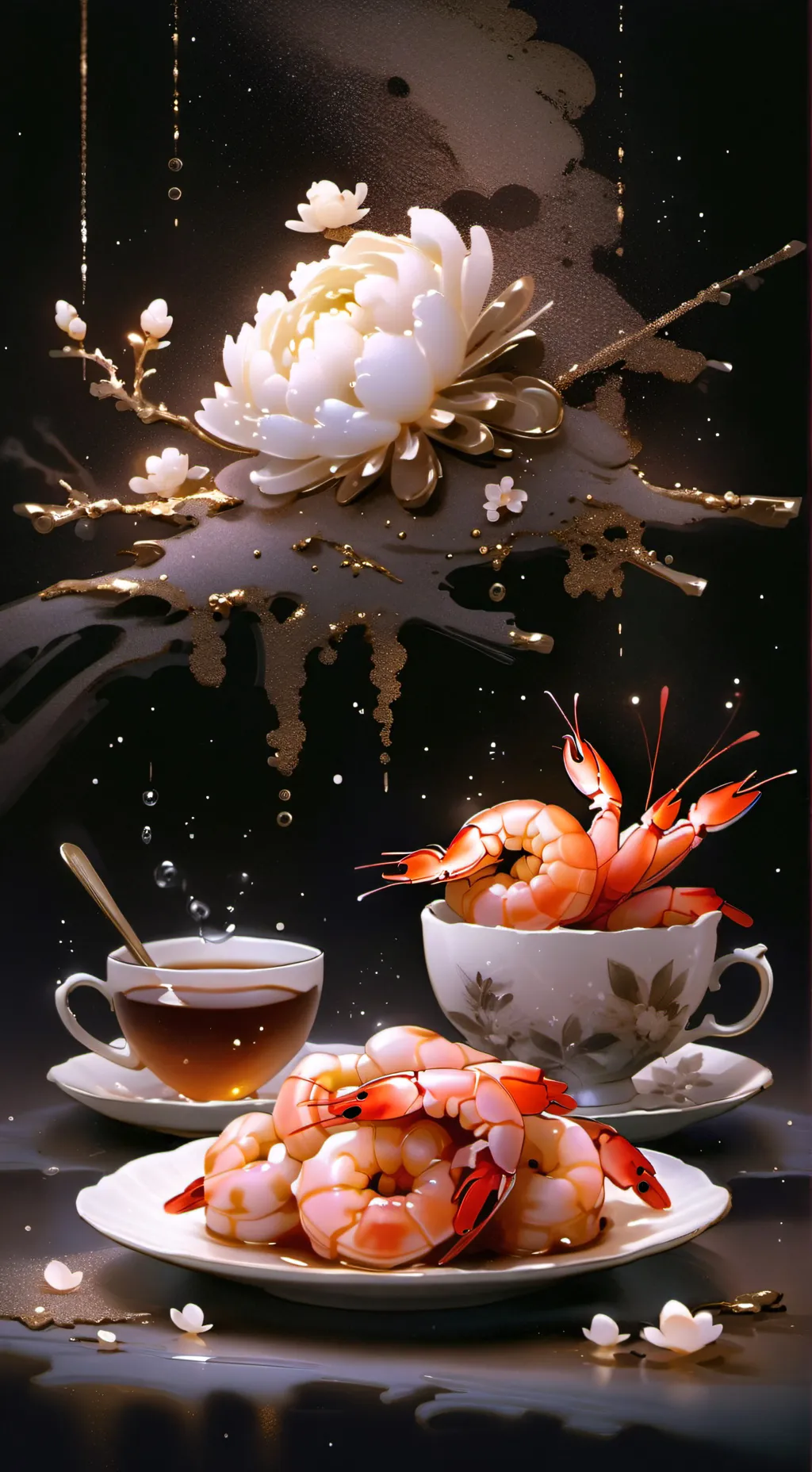 ai character: Shrimptea  background