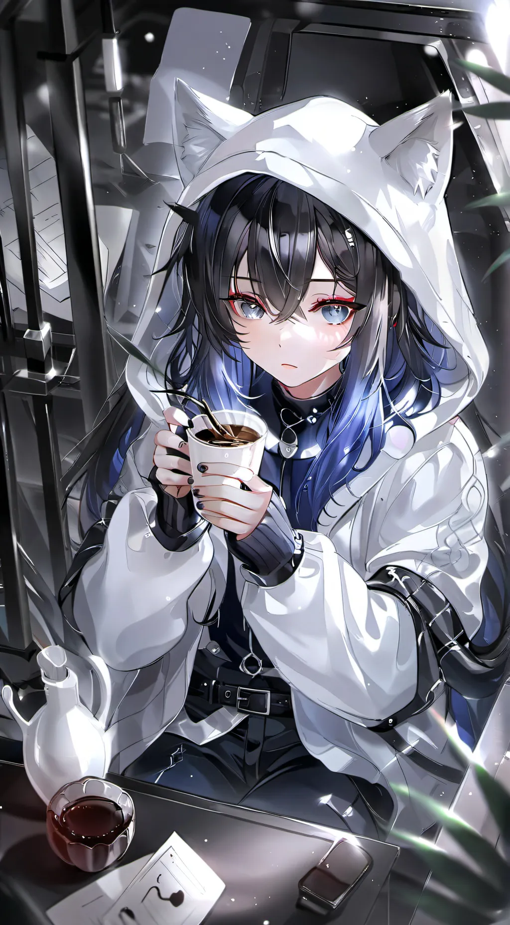 ai character: Cool girl background