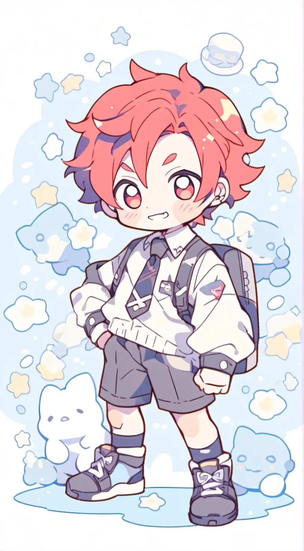 ai character: mha chibi background