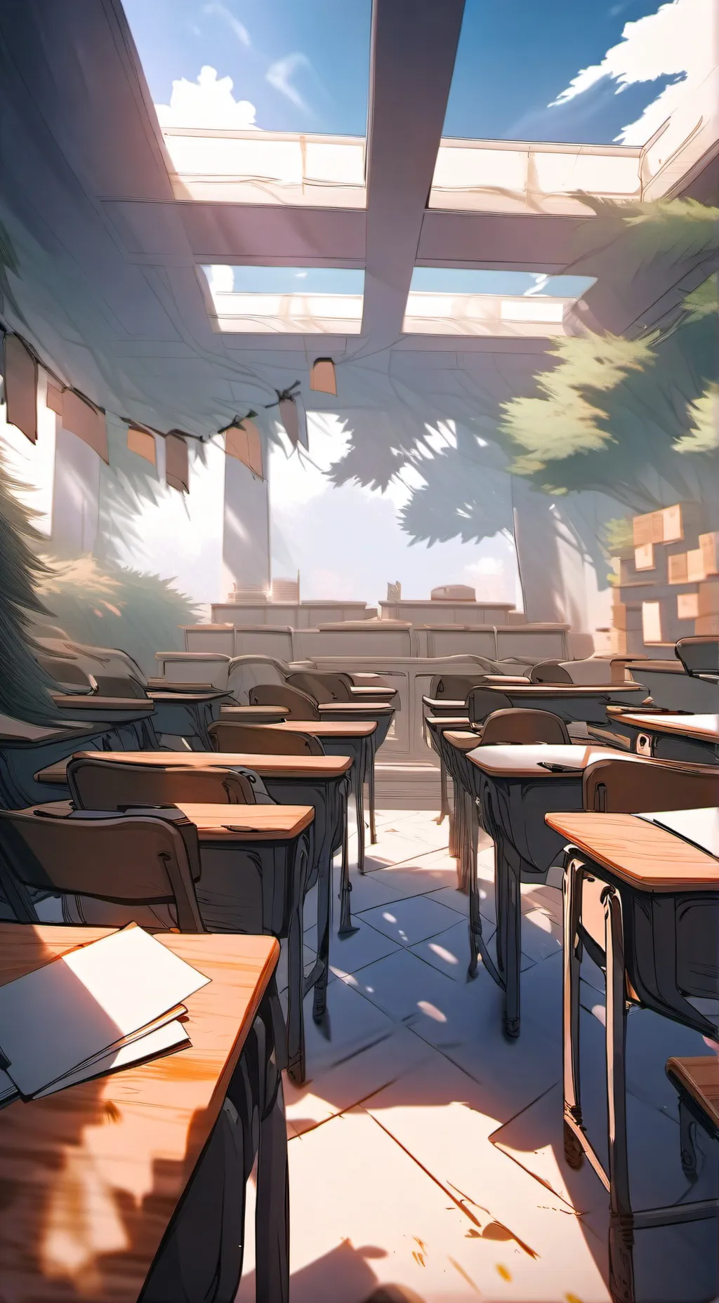 ai character: Jjk ortaokul background