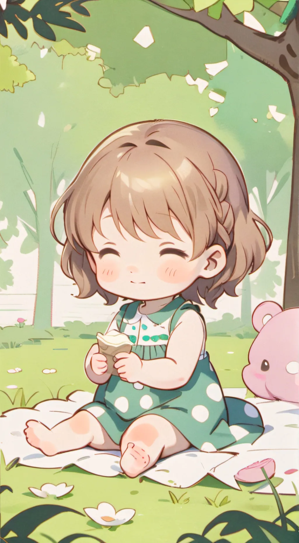 ai character: Baby cuties  background