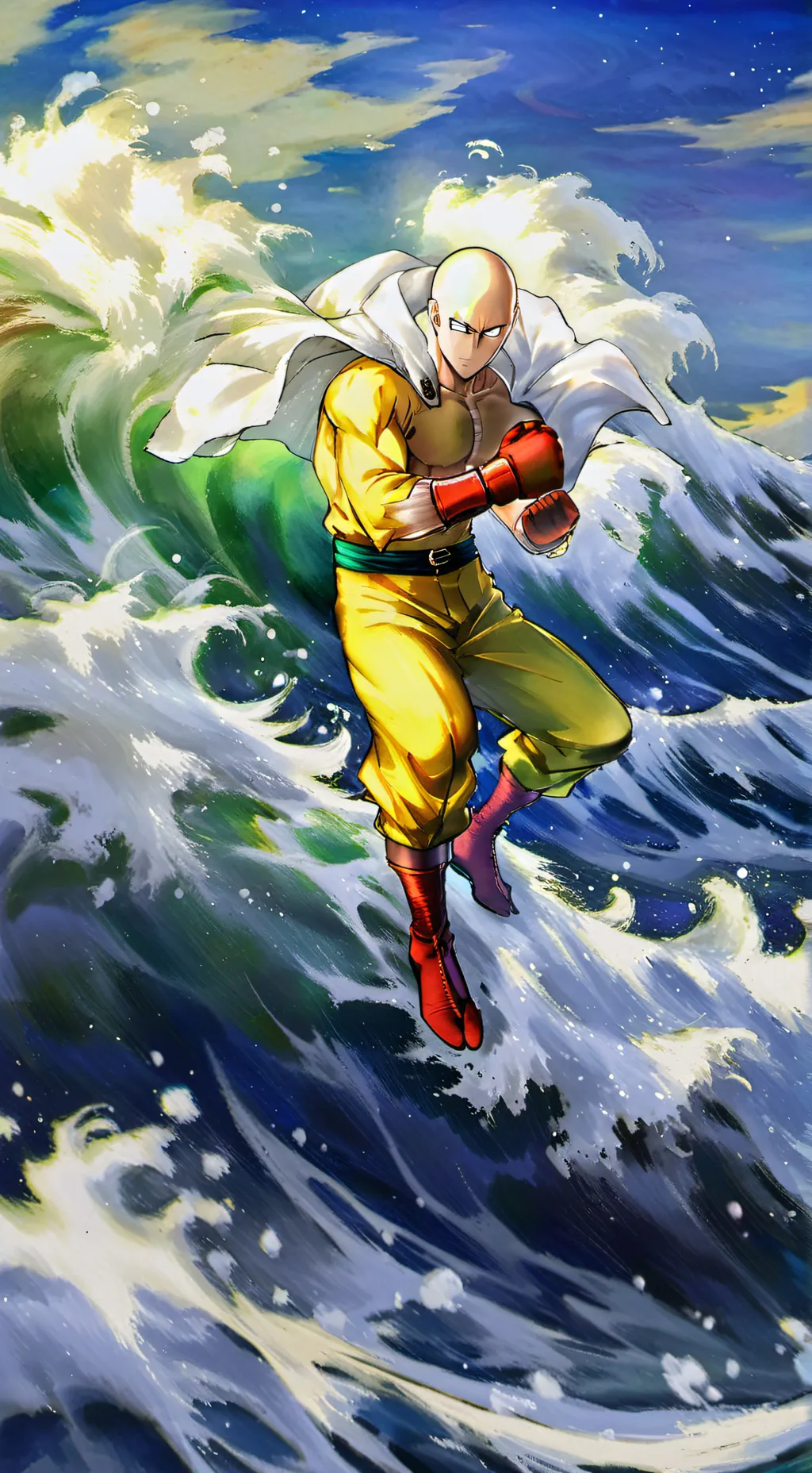 ai character: Saitama background