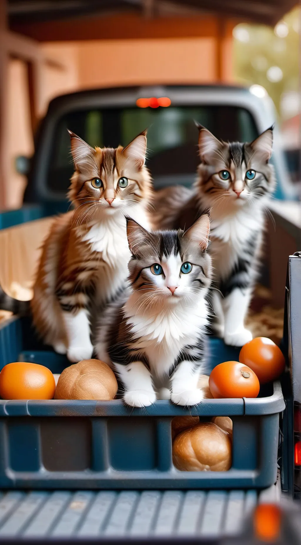 ai character: 3 Cats background