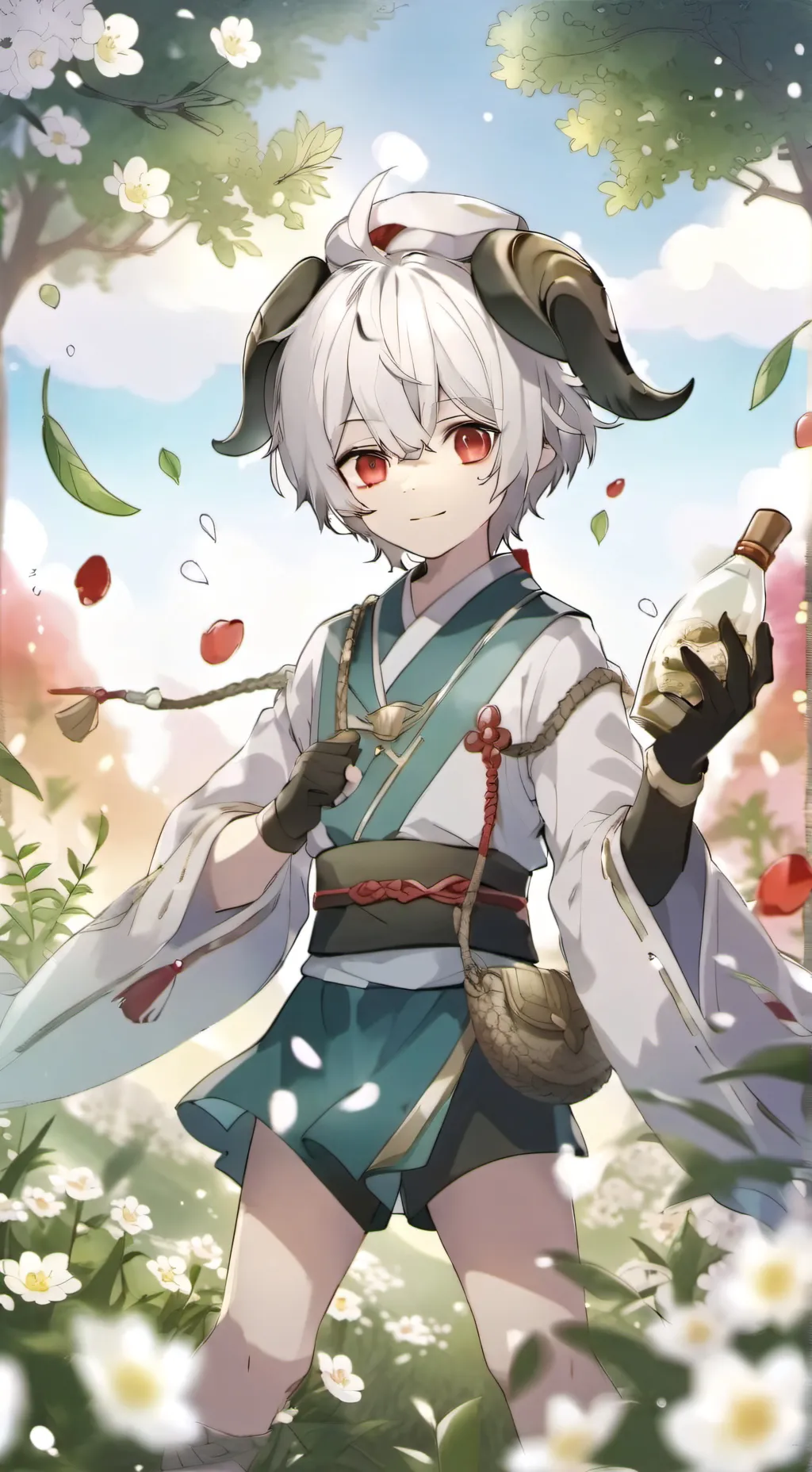 ai character: red background