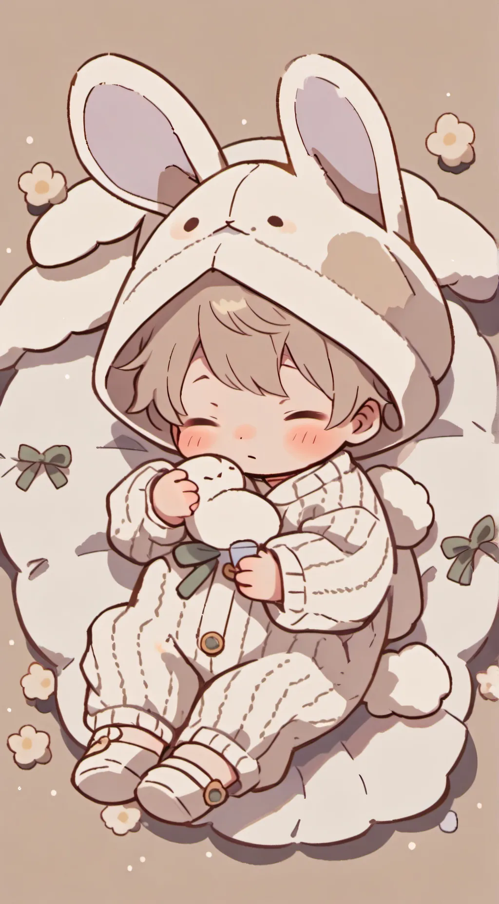 ai character: Baby bunny hybrids background