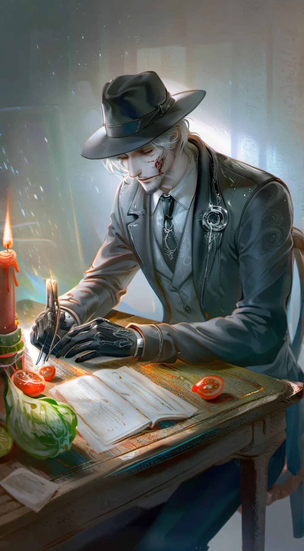 ai character: Soul Writer. background