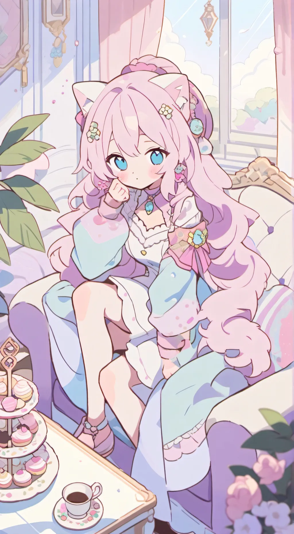 ai character: cat cafe pt2 background