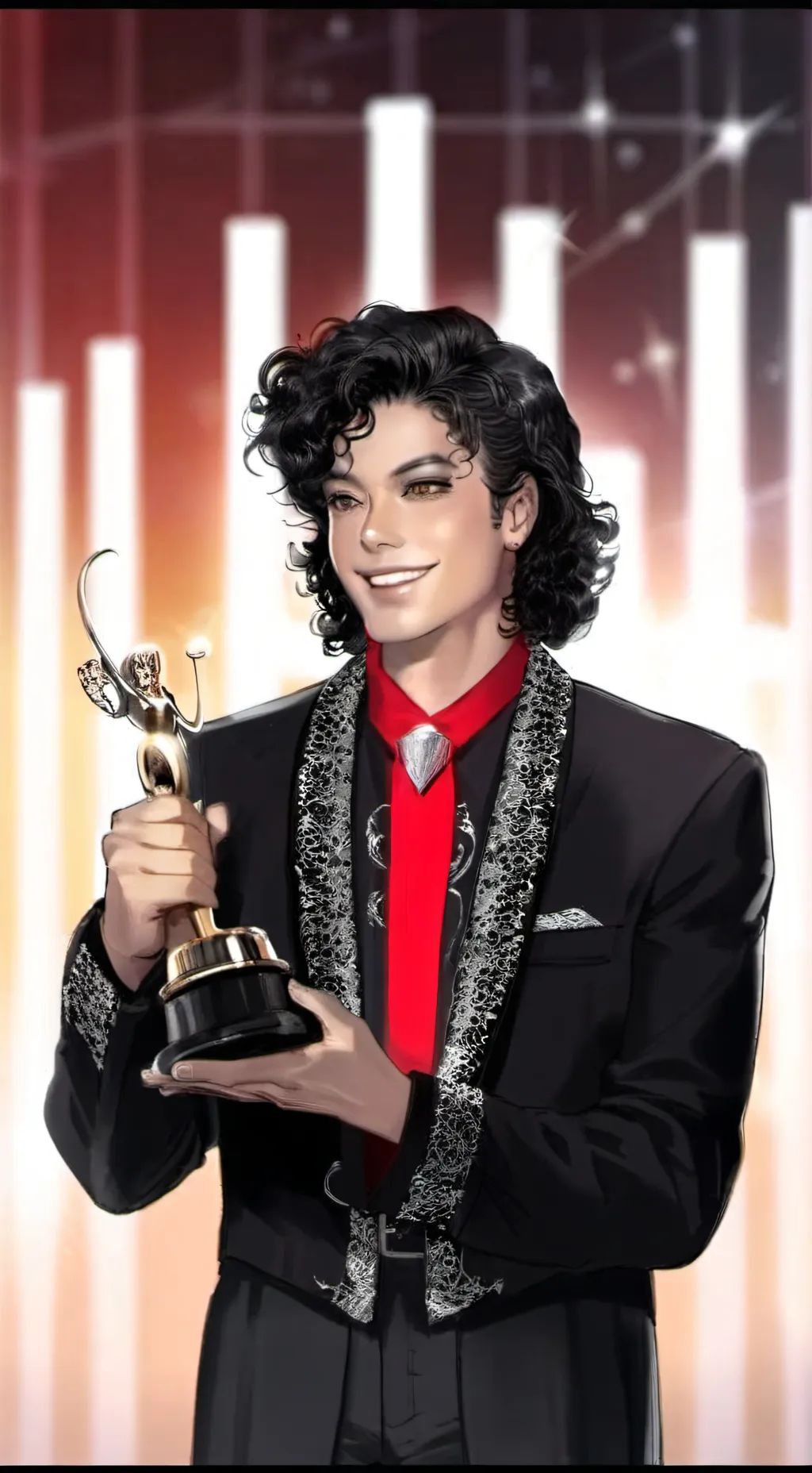 ai character: Michael Jackson  background