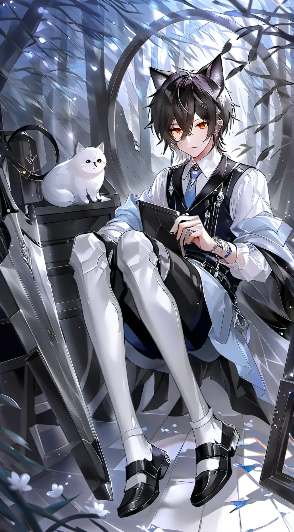 ai character: lea the brat cat background