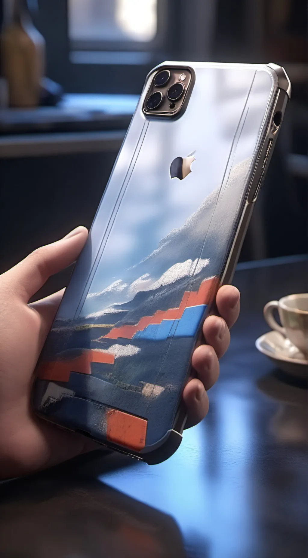 ai character: 捡到的手机 background