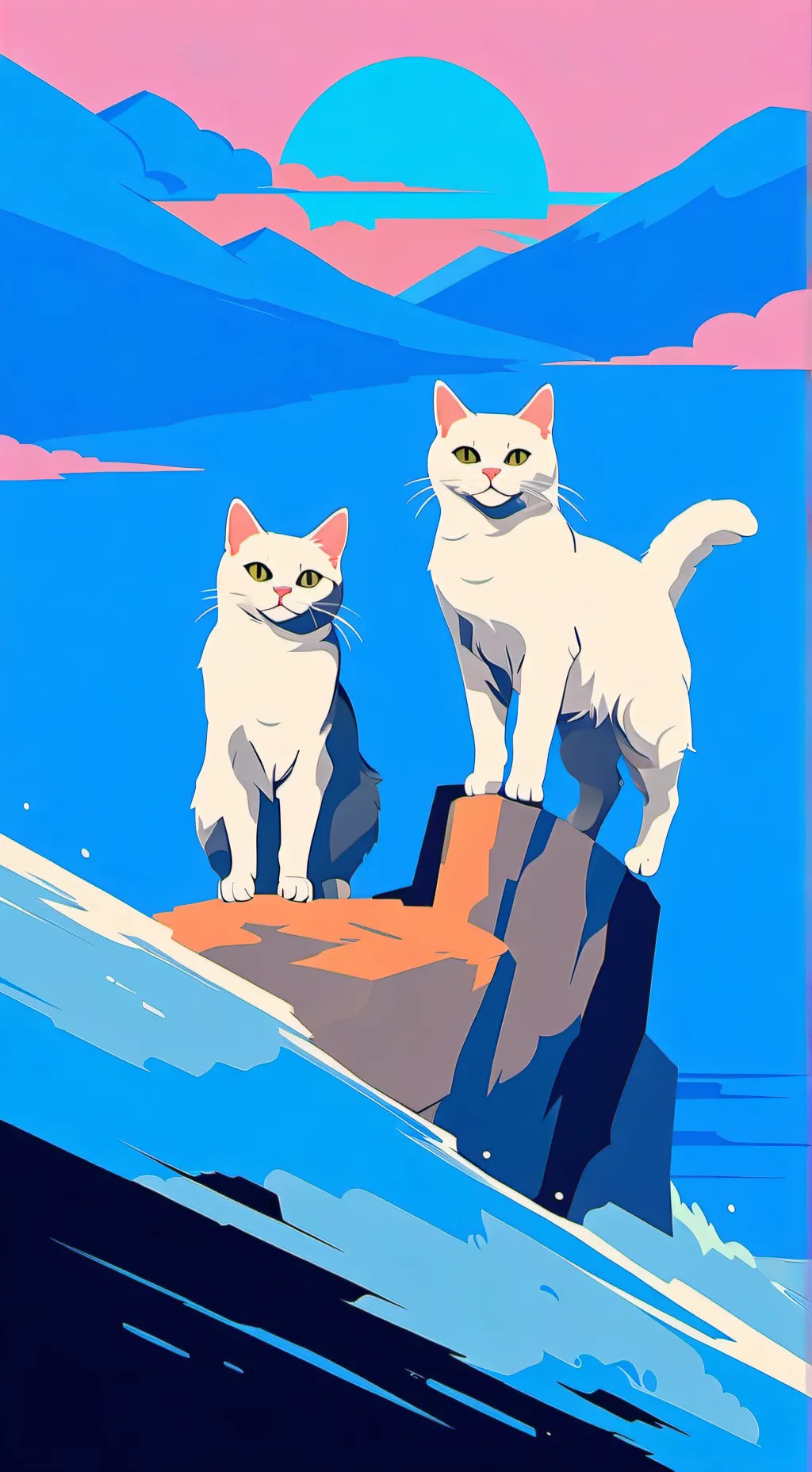 ai character: cats background