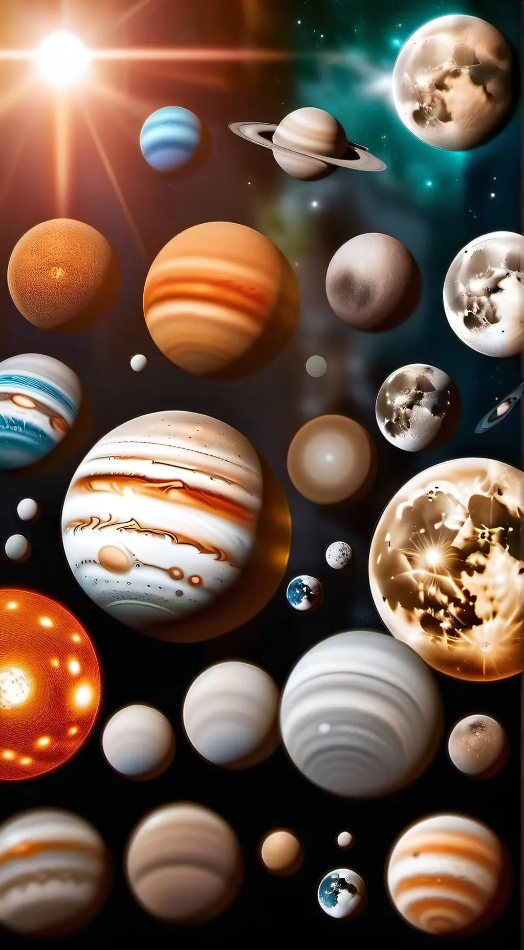 ai character: solar system background