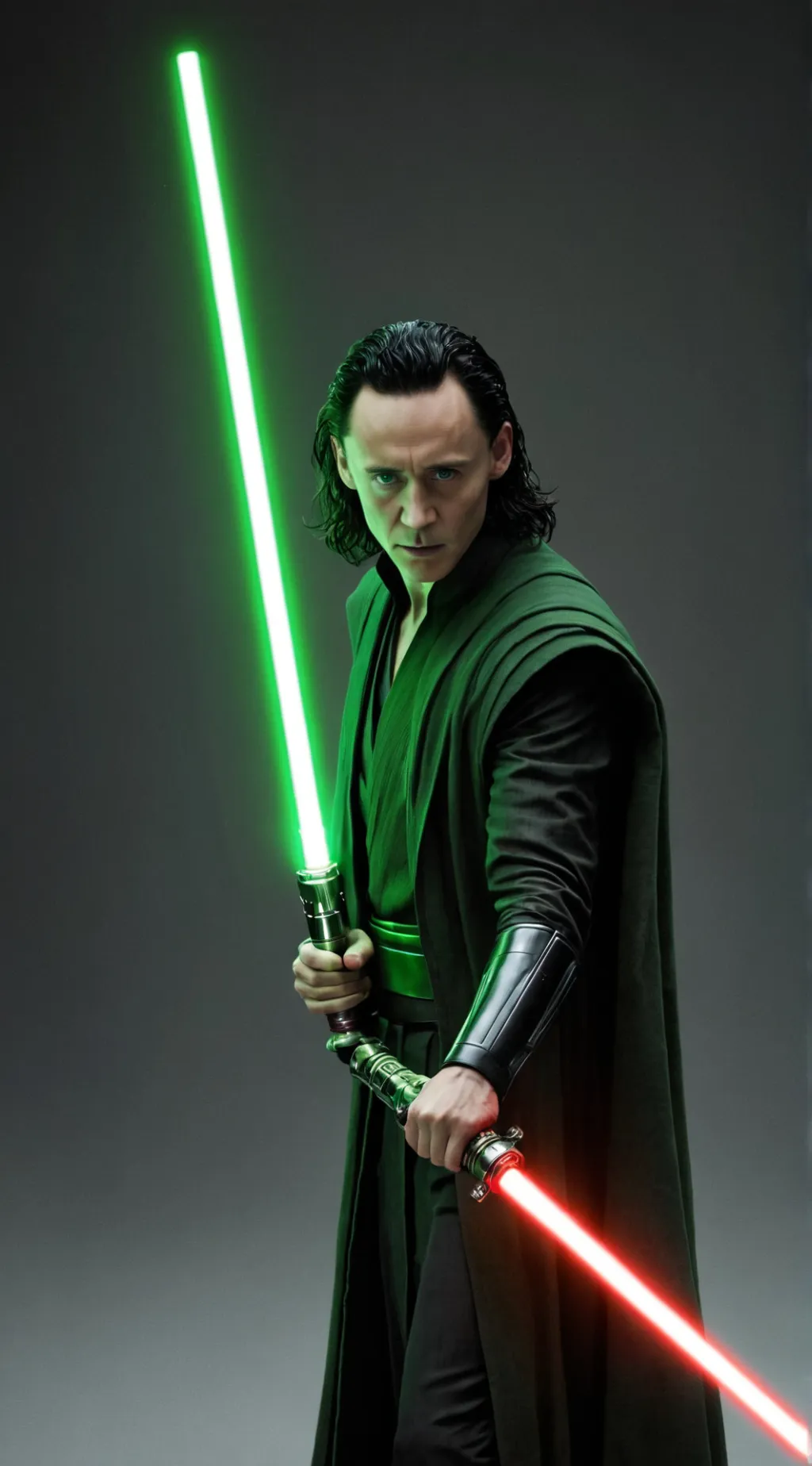 ai character: Jedi Loki💚❤️ background