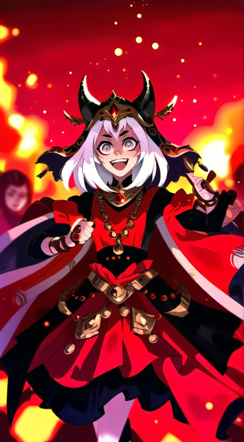 ai character: HH dessert temple background