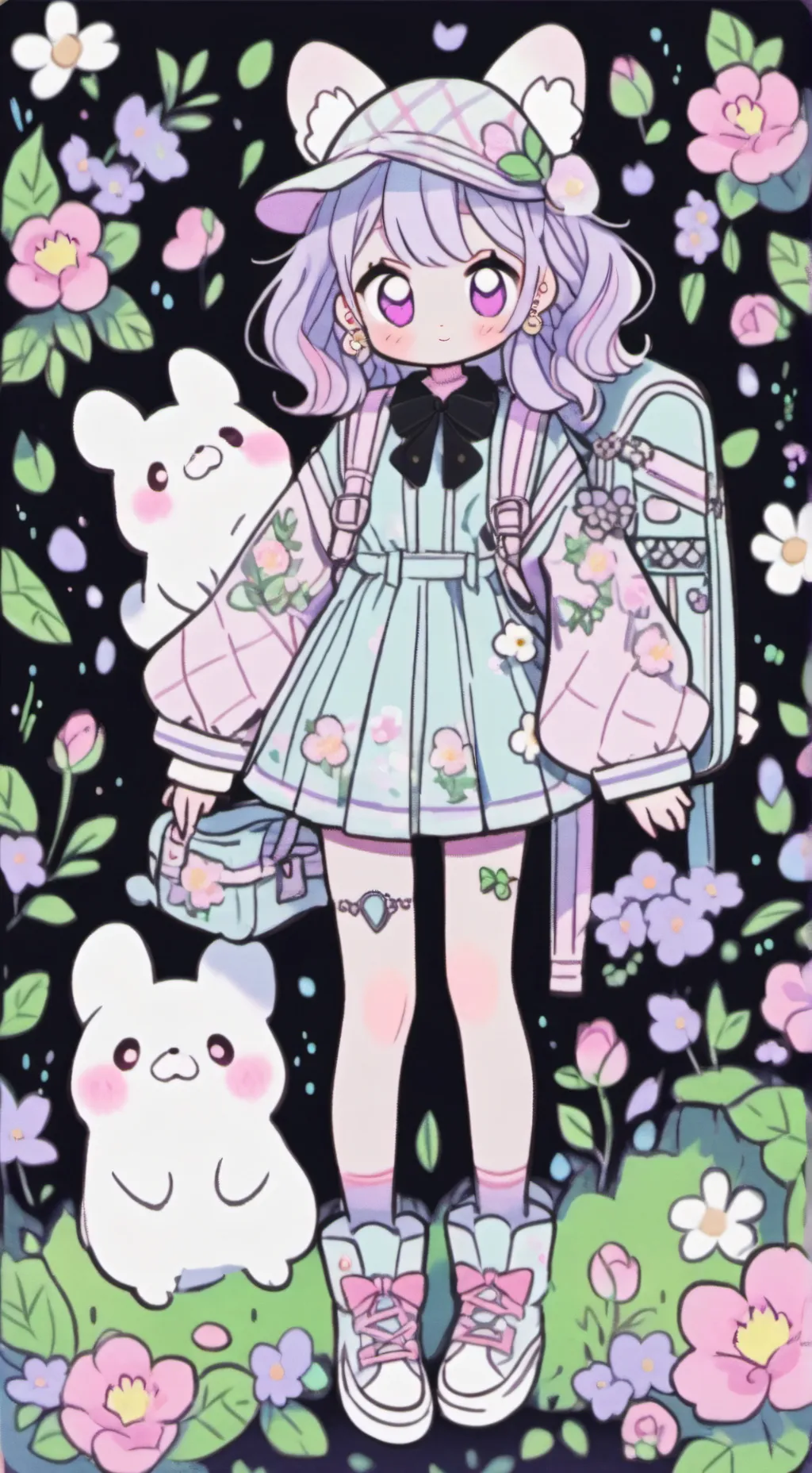 ai character: Kitty  background