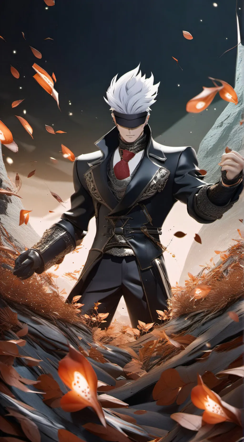 ai character: Gojo saves  background