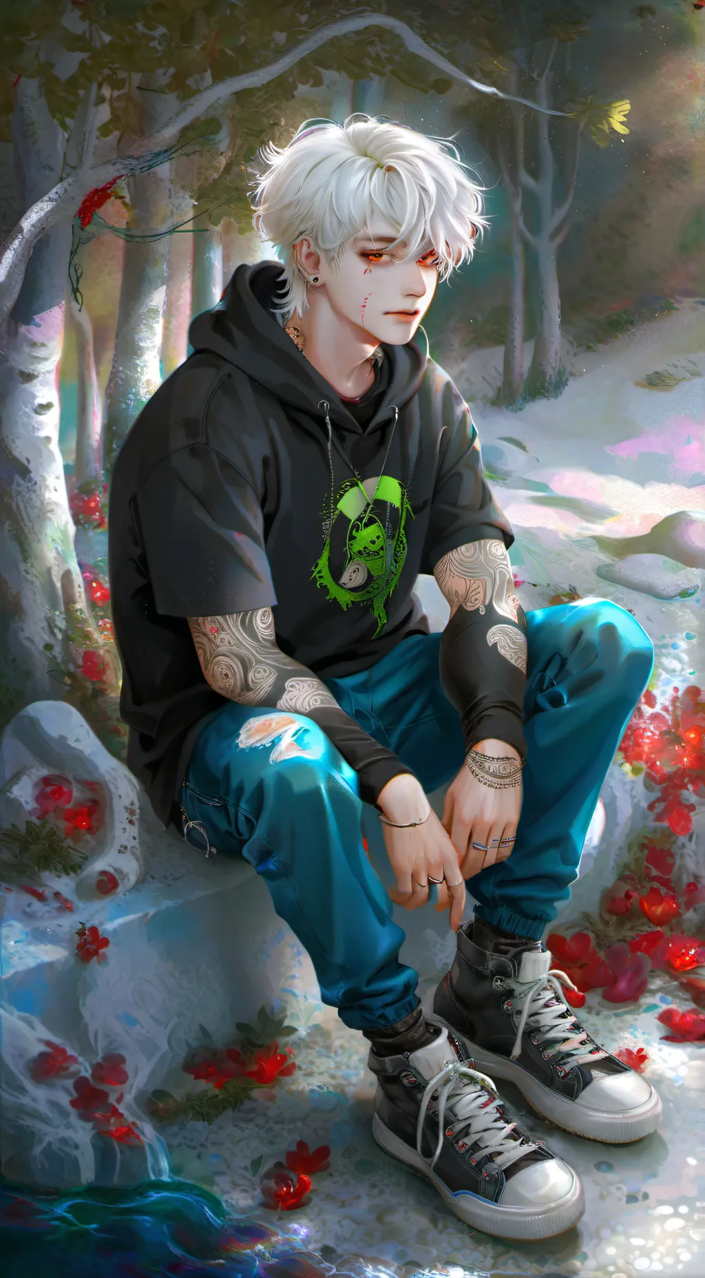 ai character: 🧟‍♂️😳Oliver😳🧟‍♂️ background